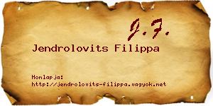 Jendrolovits Filippa névjegykártya